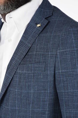 CC COLLECTION district check side vents 2-button half-lined RIGHT blazer