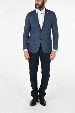 CC COLLECTION district check side vents 2-button half-lined RIGHT blazer