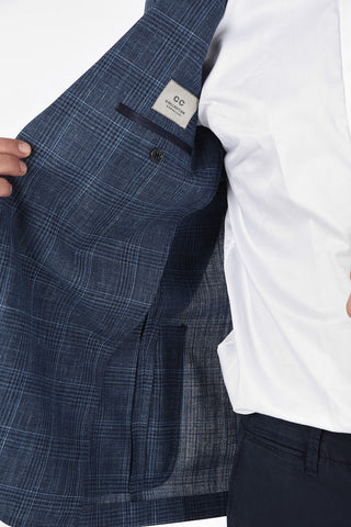 CC COLLECTION district check side vents 2-button half-lined RIGHT blazer