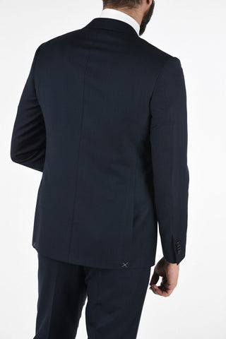 Tone-on-tone windowpane check side vents 2-button MANTUA suit