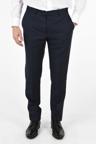 Tone-on-tone windowpane check side vents 2-button MANTUA suit