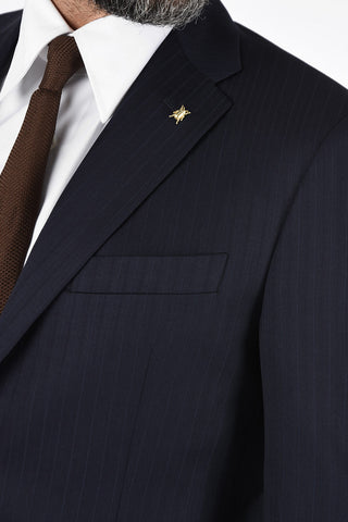 CC COLLECTION  tone/tone pinstriped side vents 2-button RIGHT suit