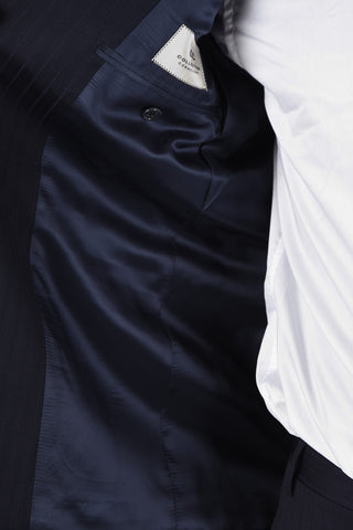 CC COLLECTION  tone/tone pinstriped side vents 2-button RIGHT suit
