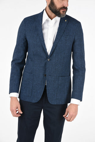 CC COLLECTION district check side vents half-lined2-button blazer