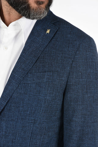 CC COLLECTION district check side vents half-lined2-button blazer