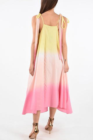 Cotton Tie Dye Sleeveless Flared Dress
