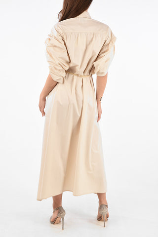 Stretch Cotton HANNA Dress with Braided Belt