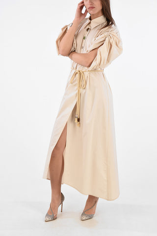 Stretch Cotton HANNA Dress with Braided Belt