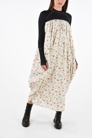 Long Sleeve Floral Dress with Flush Pockets