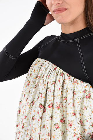 Long Sleeve Floral Dress with Flush Pockets