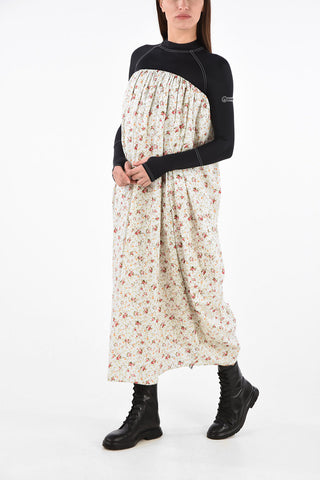 Long Sleeve Floral Dress with Flush Pockets