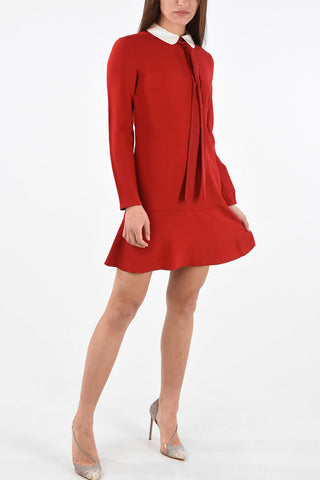 Mini Dress in Tessuto Tecnico con Fiocco 