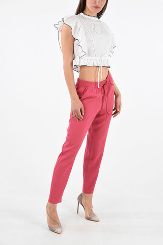 Cotton Embroidered Crop Top