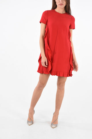 Short Sleeve Draped Mini Dress