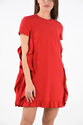Short Sleeve Draped Mini Dress