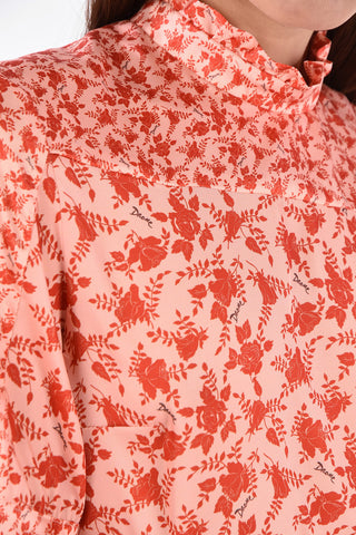Floral Printed Short Sleeve Blouse
