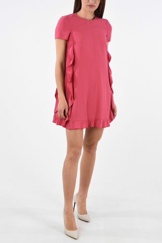 Vestito Drappeggiato a Maniche Corte