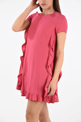 Vestito Drappeggiato a Maniche Corte