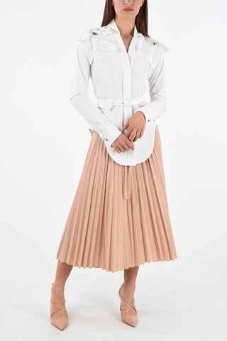 Camicia Asimmetrica con Chiusura a Scomparsa e Cintura 