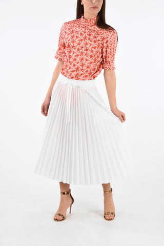 Accordion Skirt with Waist Drawstring Closure