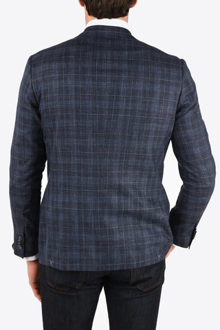 giacca a 2 bottoni GATE windowpane check due spacchi
