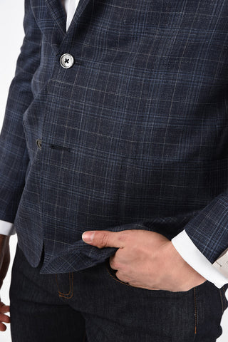 giacca a 2 bottoni GATE windowpane check due spacchi