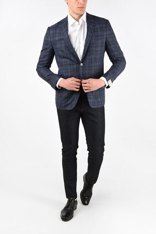 giacca a 2 bottoni GATE windowpane check due spacchi