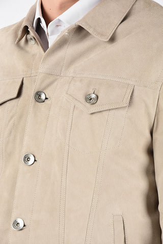 Ripped Suede Overshirt
