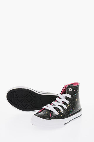 ALL STAR Glitter High-top Sneakers with Stars