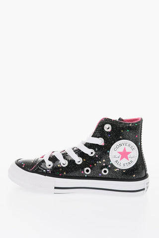 ALL STAR Glitter High-top Sneakers with Stars