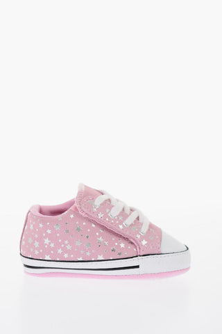 ALL STAR Suede Leather Sneakers with Touch Strap Closure