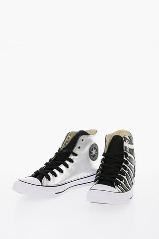 ALL STAR Faux Leather High-Top Sneakers