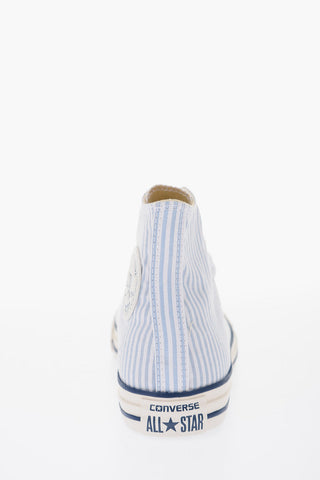 ALL STAR Sneaker Alte a Righe con Lacci in Pizzo
