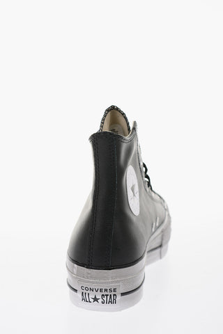 ALL STAR Vintage Effect Leather High-Top Sneakers