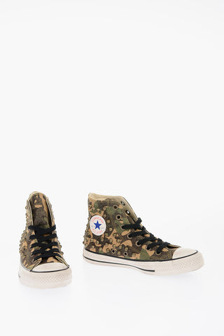 ALL STAR Studded Camouflage High-top Sneakers