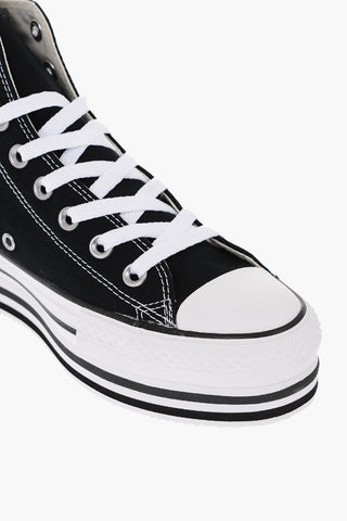 ALL STAR Platform Sneakers Alte con Borchie 5cm