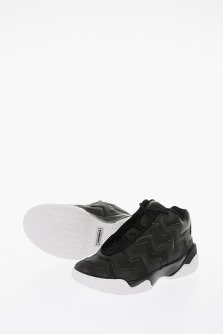VLTG MISSION-V Leather High-Top Sneakers