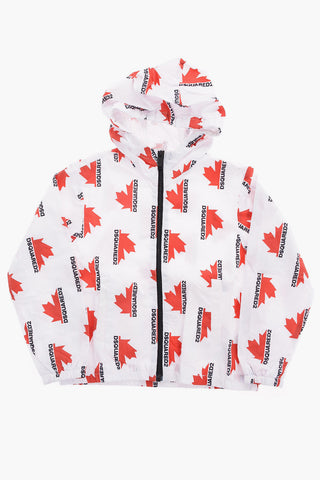 Logo Print Hooded Jacket