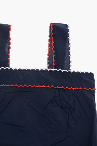 Vestito a Trapezo in Cotone