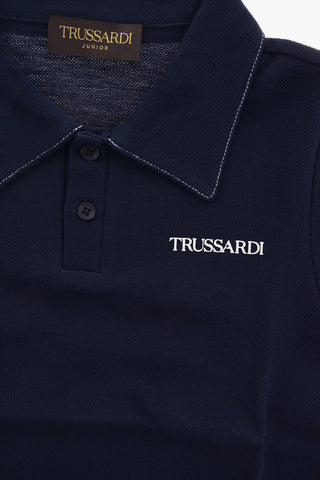 2 Button Polo with Logo-Print
