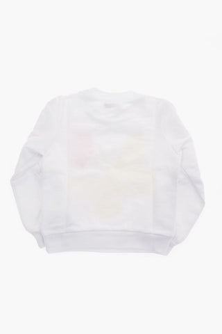 butterfly-Embroidered Crew-Neck Sweatshirt