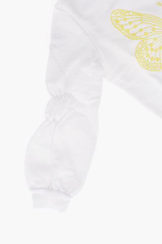 butterfly-Embroidered Crew-Neck Sweatshirt
