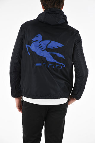 embroidered full zip hooded  regular fit outerwear