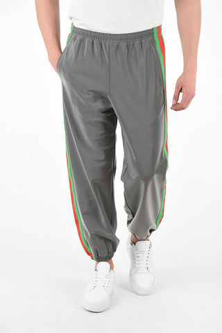 Joggers in Tessuto Rifrangente con Bande Iconiche a Contrasto
