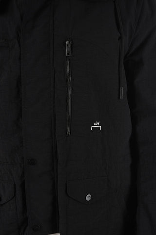 Unstructured Utility Jacket with Removable Hood