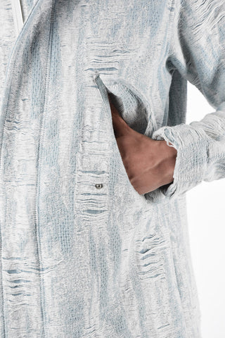 parka con cappuccio e abbottonatura nascosta