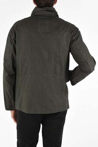 flax jacket with Extractable Hood