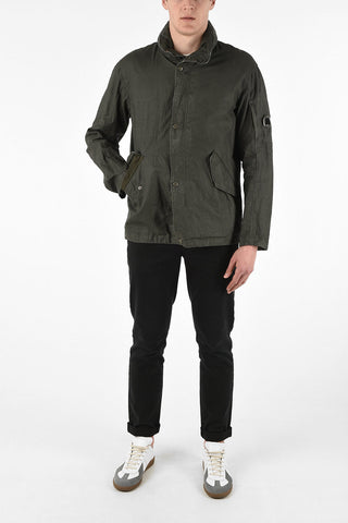 flax jacket with Extractable Hood