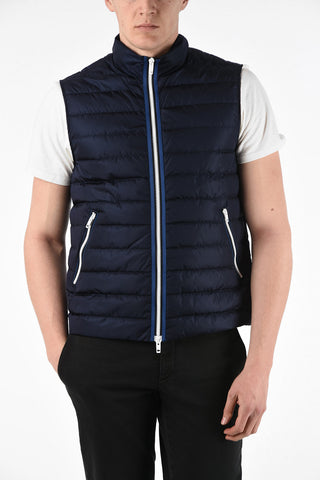 zipped sleeveless down jacket