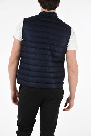 zipped sleeveless down jacket